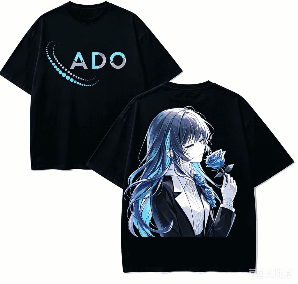 Ado Anime Lover T-shirt Men Women Harajuku Cotton New Model High Street Retro Fashion Oversized Unisex Couples Soft High Quality Couples Tops