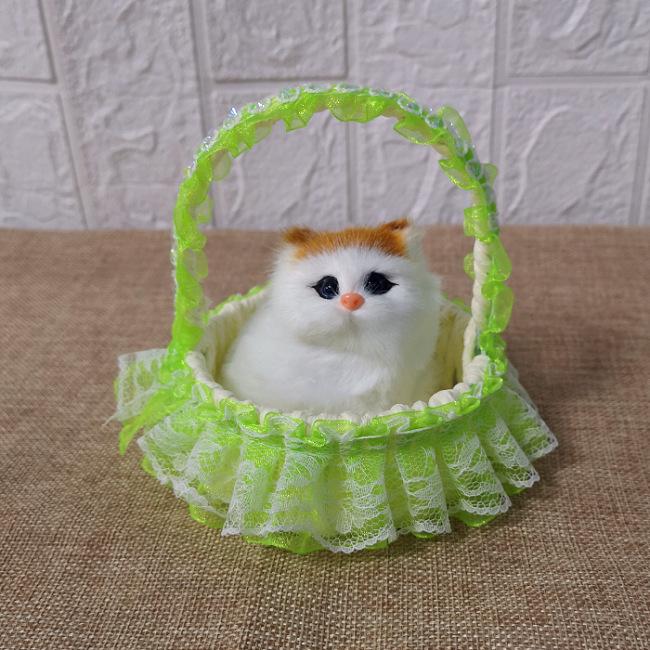 Children's Luminous Kitten Plush Doll Flower Basket - Perfect for Girl's Birthday or Christmas Gift