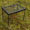 Masă pliabilă pentru grătar de picnic în aer liber Birou de camping portabil Masă cu suport pentru grătar din oțel pentru drumeții la picnic