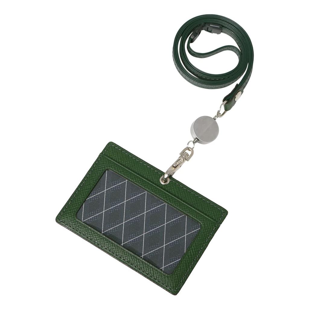 Takeo Kikuchi ID Card ID Card Name Pass Genuine Panama Card Card Name Badge Employee ID Card with Cowhide Italian Black Case, Holder, Holder, Case,