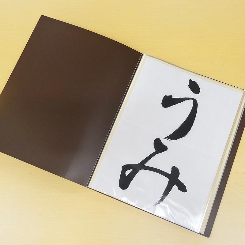 Kuretake Calligraphy File, Artwork File for Half-Size Paper, Brown, KN22-1