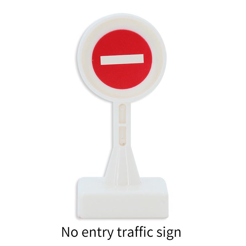 Big Building Block Accessories Train Track Traffic Signs Light Roadblock Parking Pole Fence Compatible Outdoor Series Kids Toys