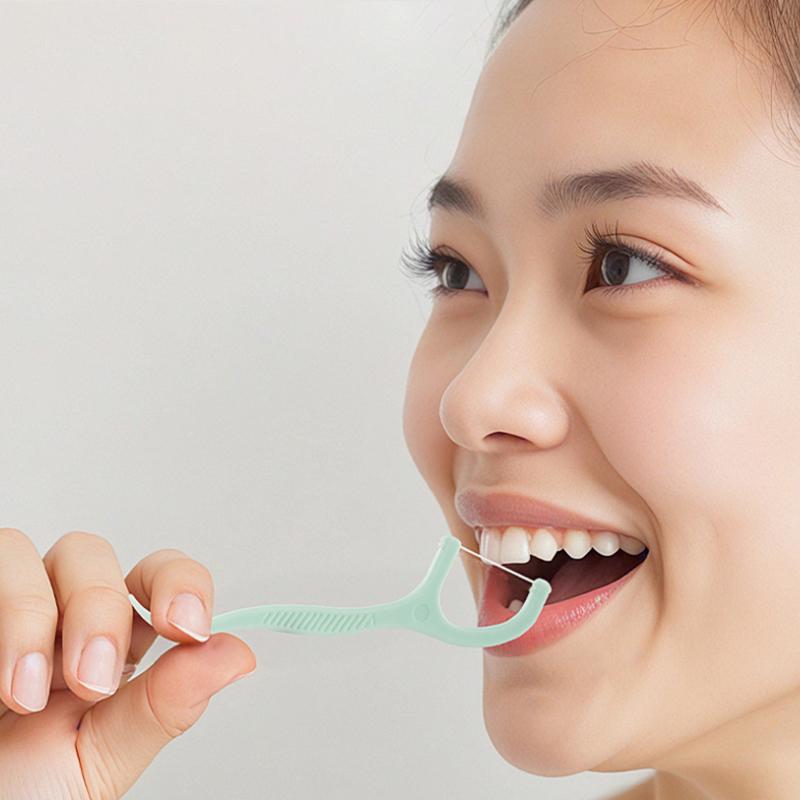 Portable 50Pcs/Box Disposable Superfine Dental Floss Deep Cleaning Toothbrush Tooth Gap Cleaning Oral Care Travel Daily Life