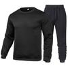 Unisex Fleece-Lined Round Neck Sports Sweatshirt Set