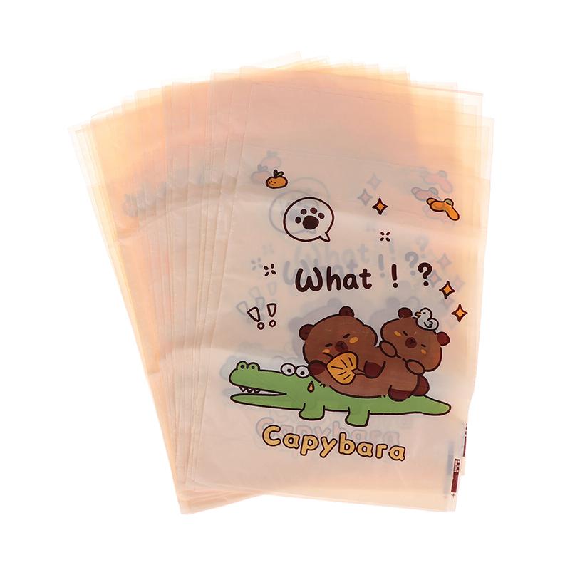 15/30Pcs Portable Universal Auto Door Seat Household Thickened Desktop Trash Can Cartoon Capybara Car Disposable Garbage Bag