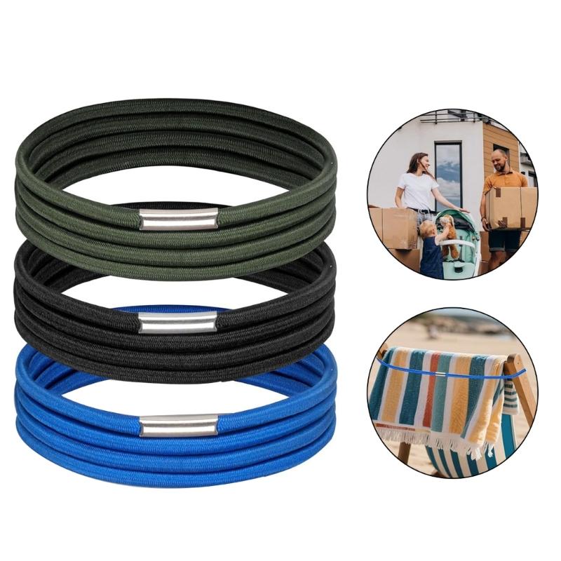 3PCS Efficient Rubber Garbage Bag Retainers Stretch Elastic Bands For Indoor Outdoor Trash Containers Efficient Bands