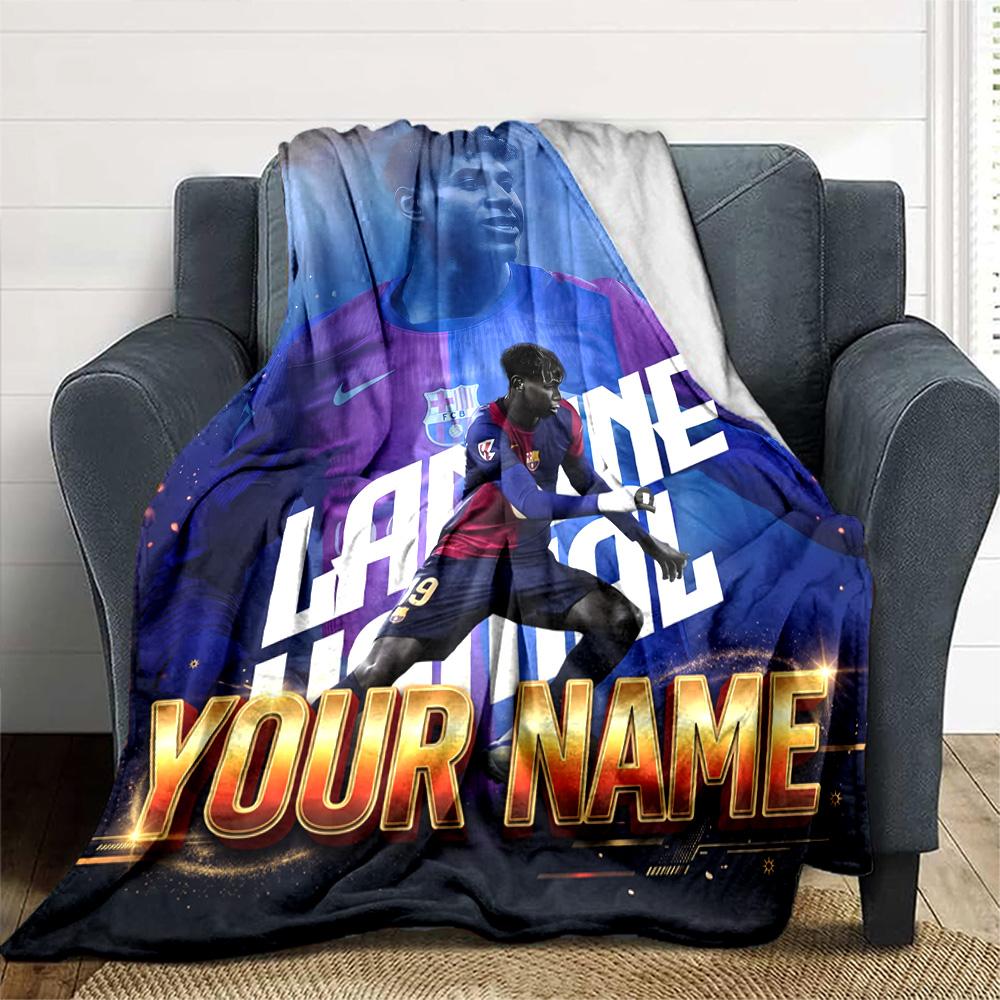 1pc Personalized Name Yamal Blanket, Gift, for Men and Women, Soft Blanket, Good for Sofa Bed Couch Travel, Lightweight Flannel Blanket