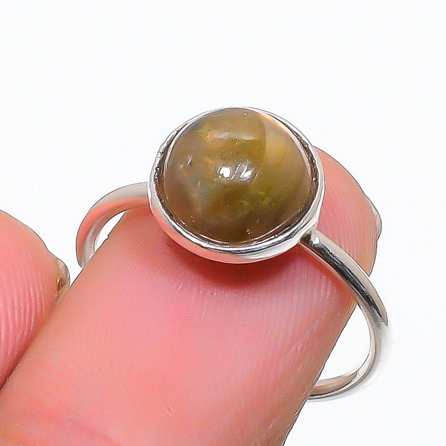 

Labradorite Gemstone 925 Sterling Silver Jewelry Ring Size Adjustable GK-5530