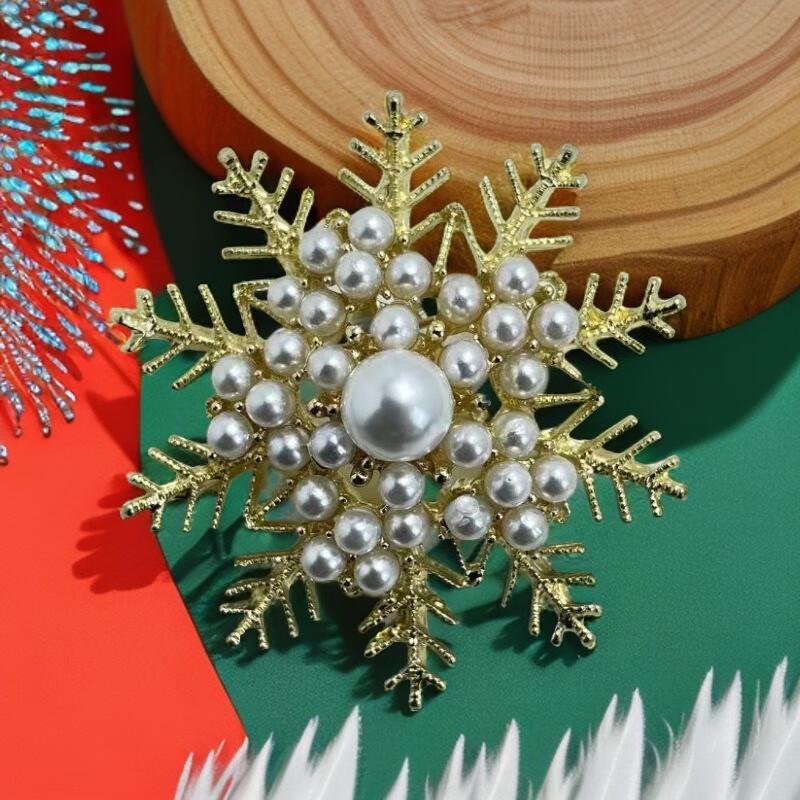 Набор брошей «Рождественская снежинка»