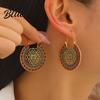Beach Vacation Accessories 1 Pair Retro Style Bohemia Earrings Hand-Woven