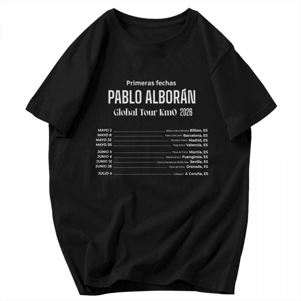 

Men T Shirt Rapper Pablo Alboran Global Tour 20262027 Unique Y2K Graphic Tees Unisex Tops T Shirts L