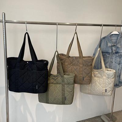 Γυναικεία Βαμβακερή Τσάντα Tote Μεγάλης Χωρητικότητας για Φθινόπωρο και Χειμώνα