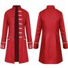 Men's Solid Color Steampunk Retro Stand Collar Coat for Halloween
