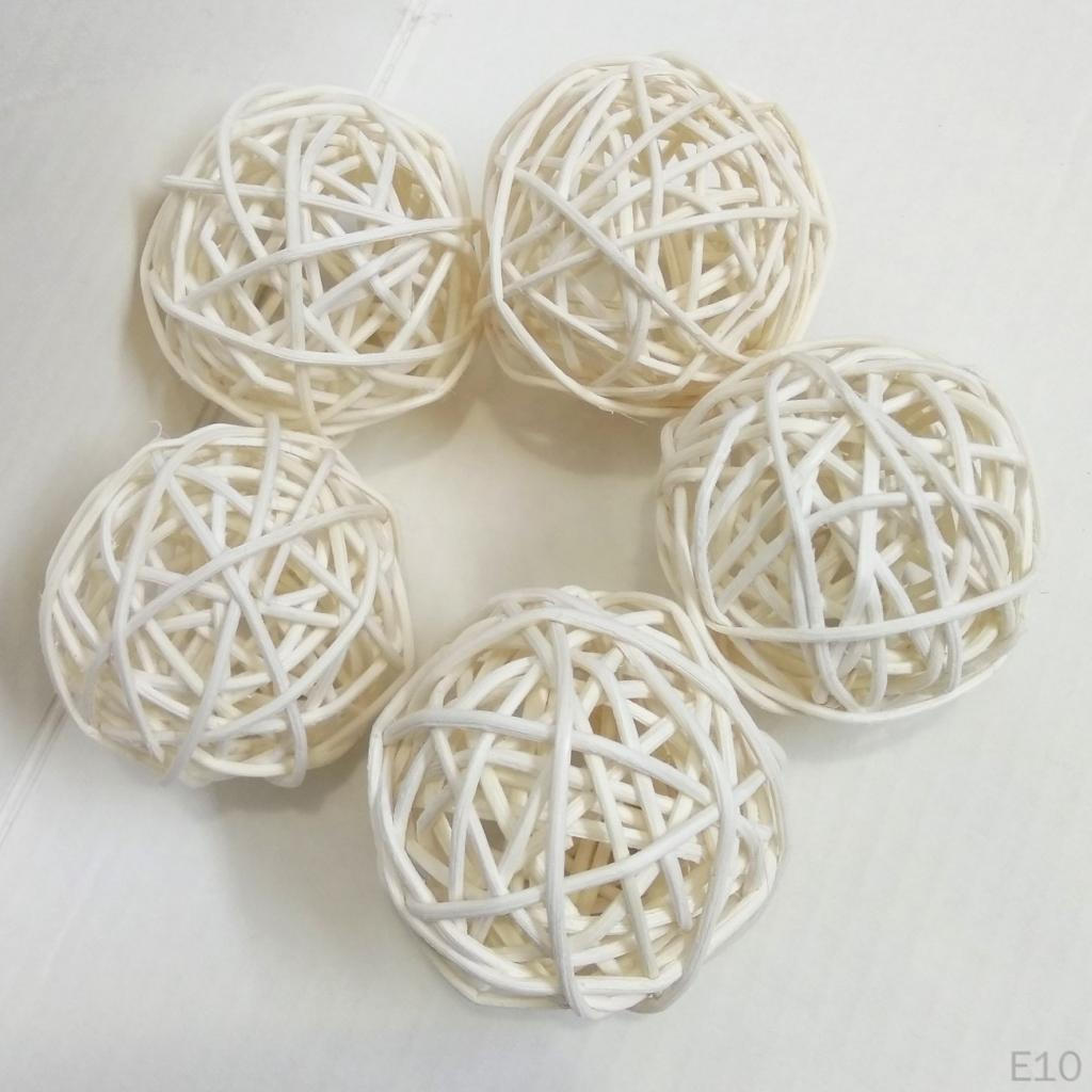 10 Pcs Wicker Rattan Balls Decorative DIY Craft Wedding Home Decorations