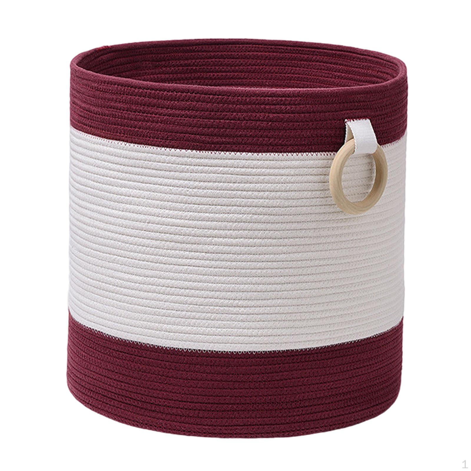 

Корзина для хранения хлопчатобумажной веревки, бохо, детская корзина для игрушек, бельевая корзина для подсобного помещения red and white