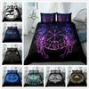 Vikings Yggdrasil Fenrir Wolf Bedding Set King Queen Double Full Twin Single Size Mythology Symbols Runes Bed Linen Set