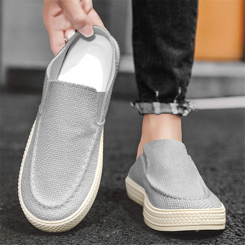 Canvas Rubber Sole Men's Loafers Luxury Vip Walking Wide Sneakers Black Men Shoes Sports Snackers Technologies Kit Sneacker