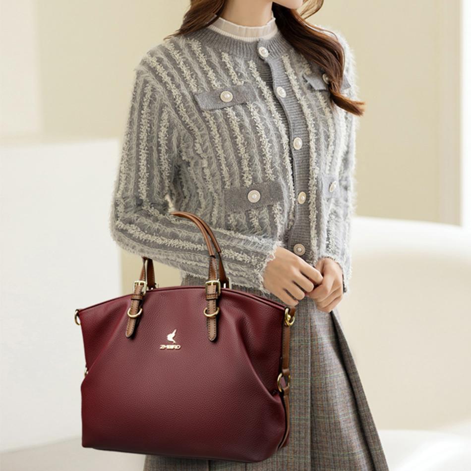 Ægte Luksus Håndtasker Dame Tasker Designer Damer Store Håndtasker Blødt Læder Tote Tasker Til Kvinder Skulder Crossbody Tasker