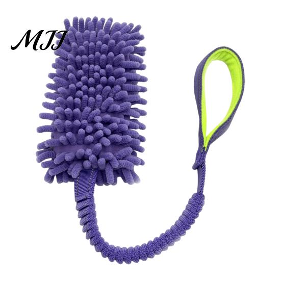 Durable Dog Chew Toys Rope Toy, Interactive Plush Tug with Reinforced Handles, Tear Proof Dental Cleaning Polyester Toy for Small Large Dogs