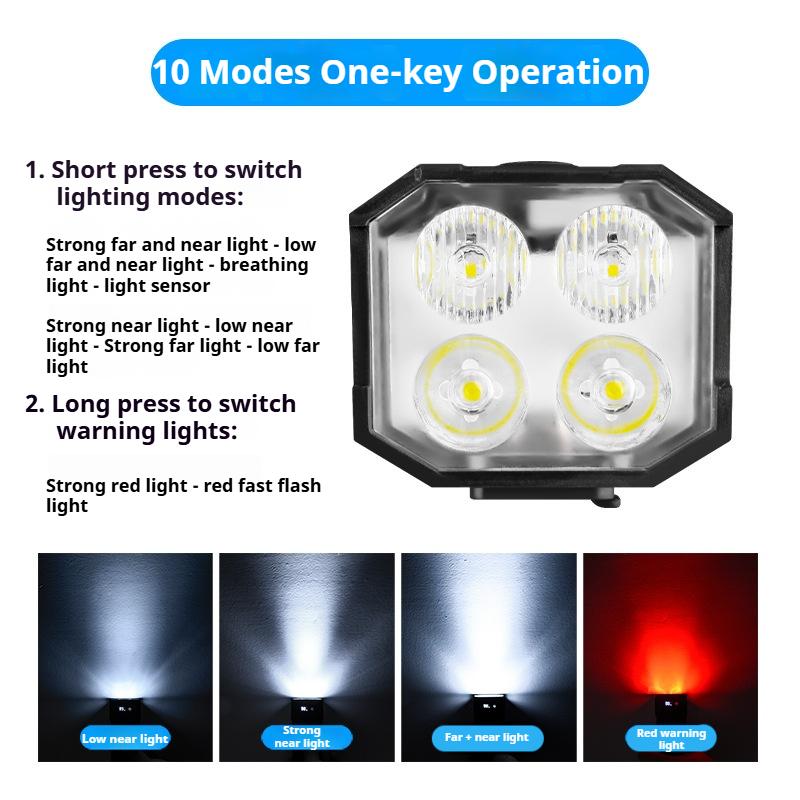 Bike Front Light USB Rechargeable with 120dB Horn Highlight Mtb Road Bicycle Headlight Night Riding Warning Lamp Cycling Light