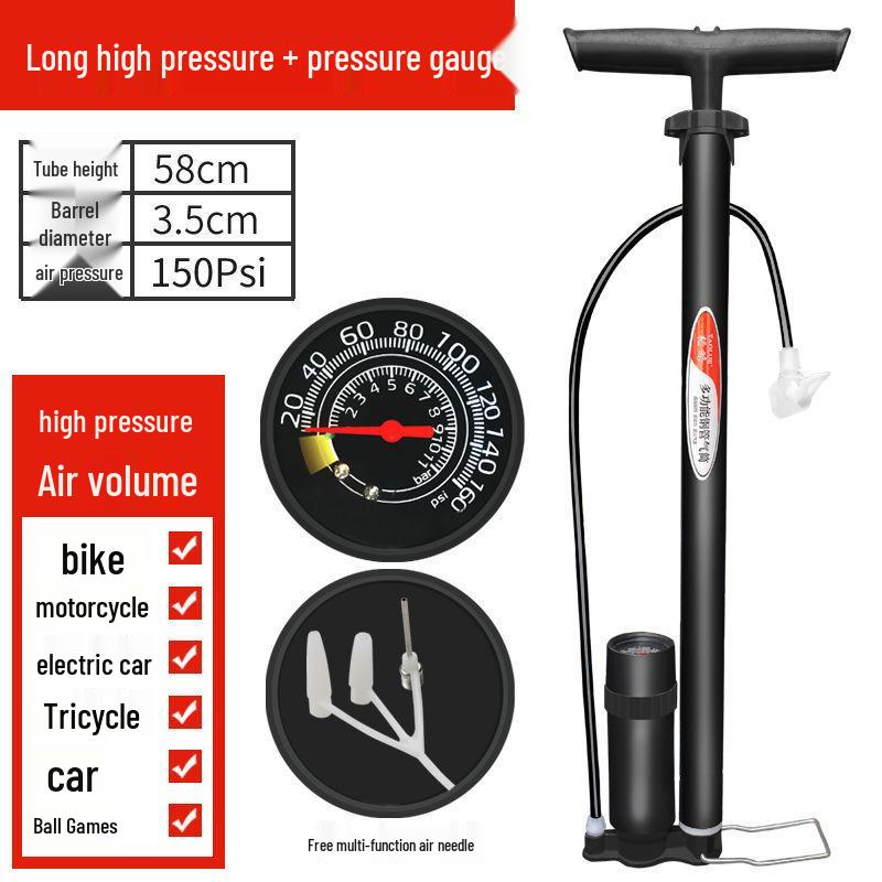 High-Pressure Portable Electric Pump for Bicycles, Cars, Motorcycles, Basketballs, Toys, and More