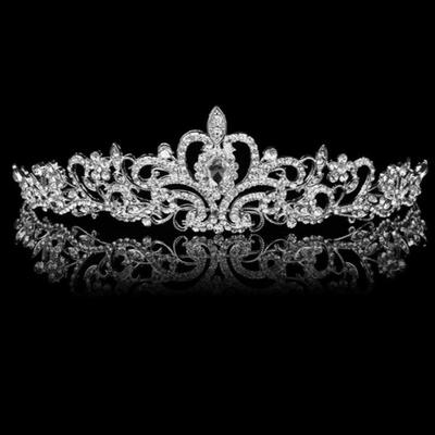 Brautkrone Tiara Krone Braut Hochzeit Zubehör Geburtstag Haar Zubehör Strass Kristall Tiara