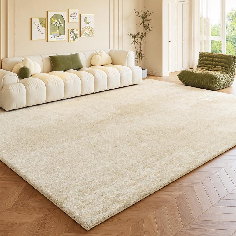 Cream Style Carpets for Living Room Thick Plush Lounge Floor Mat Fluffy Soft Cloakroom Rug Large Area Bedroom Decor Line Carpet