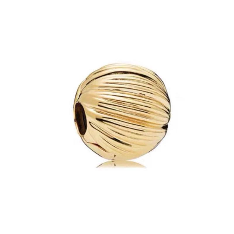 New Golden Fine Sparkling Clip Collection Charm Bead Charms Safety Chain Clip Flower Heart Clip Compatible With Authentic Bracelets Do It Yourself J