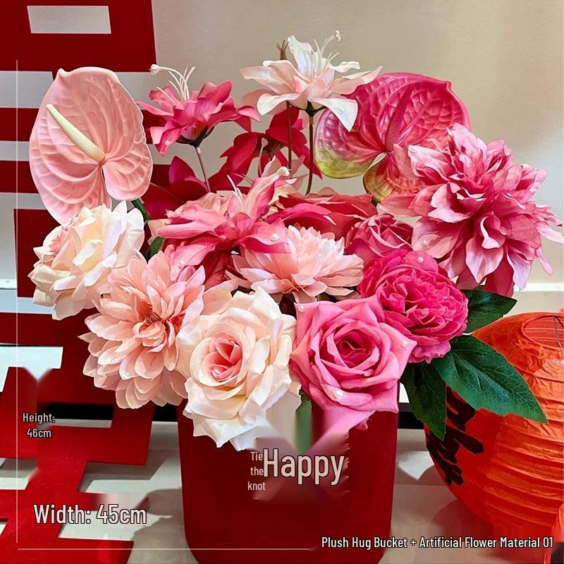 Romantic Wedding Aisle & Table Flower Arrangement: Floral Art Bouquet and Ornaments