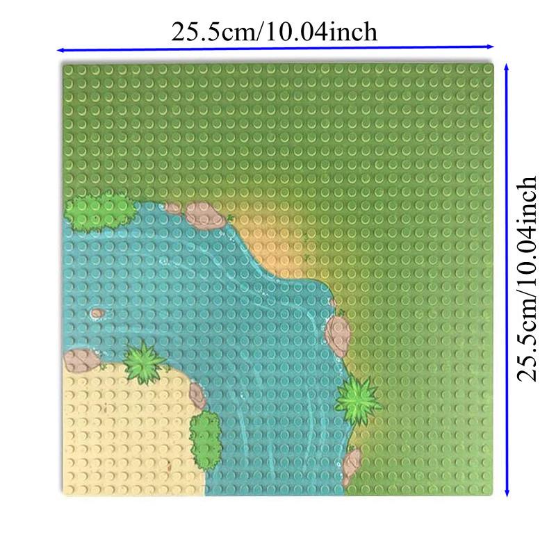 1pc 32x32 Traditional Blocks Parts Base Plate Construction Bricks Jungle Forest Ocean Base Board Accessories Christmas Gift Idea Playthings ideal for