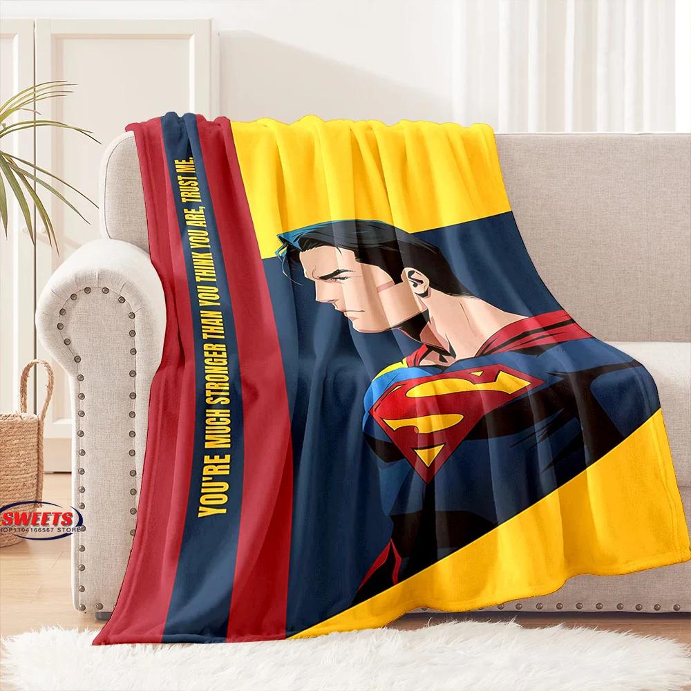 Comfortable and Soft Superman Blanket, Add Beauty To The Home, All Seasons, Home Office Can Be Used, Nap Camping Flannel Blanket