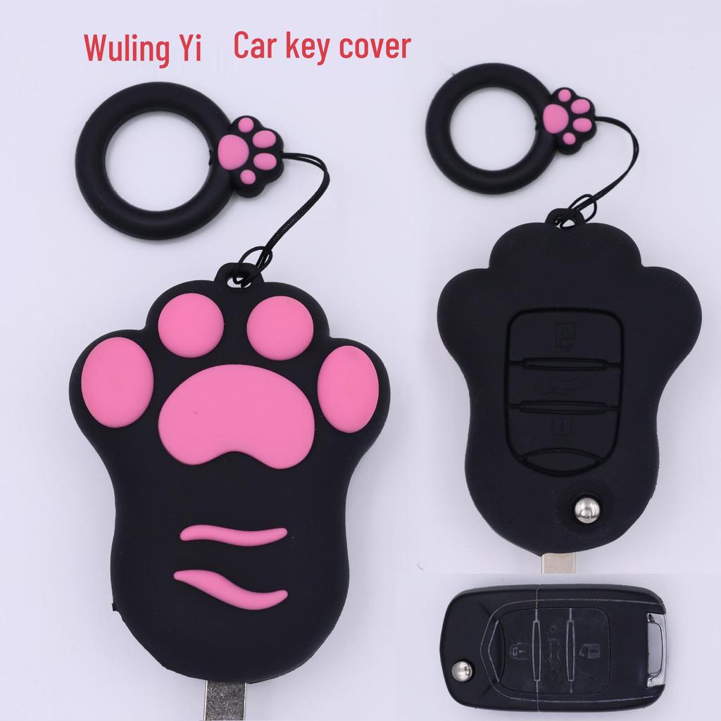 Cat Paw Cartoon Key Cover for Yamaha & Honda Motorcycles