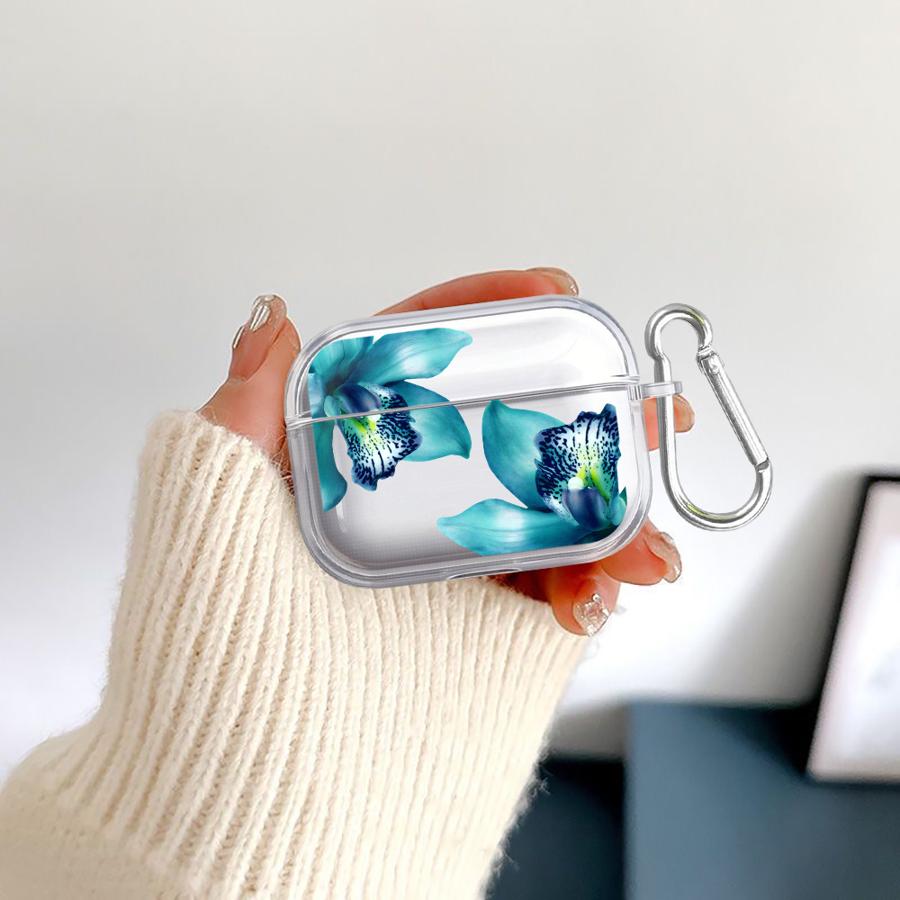 Case For Airpods Pro2 2 1 Pro3 4 3 Pro Clear Earphone Cases Cover Red Lily Flower Pattern