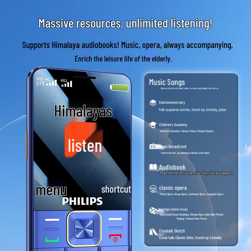 Philips E568A 4G Feature Phone (CN version)
