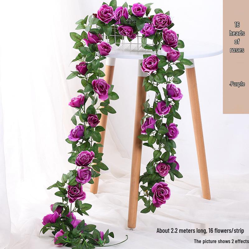 Künstliche Kirschblütenranke - Seidenblume mit 45 Rosenknospen zur Decken- oder Wandhängedekoration