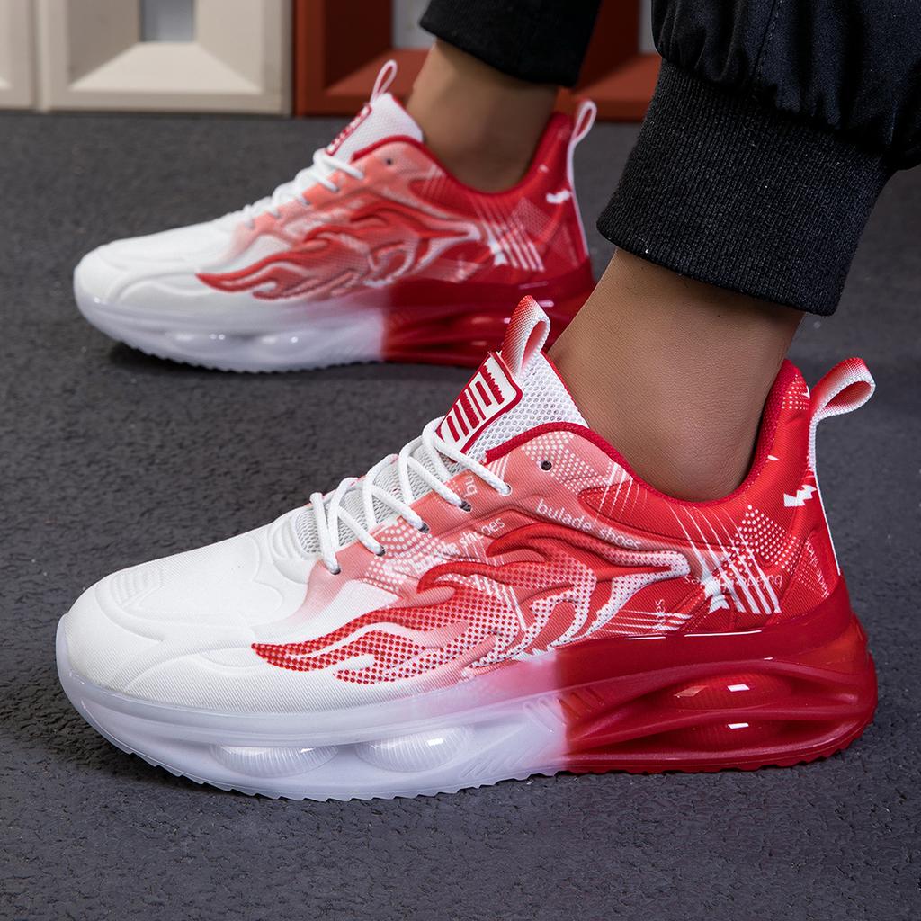 Men's Shoes Summer Trend Versatile Mesh Breathable Sports Shoes for Teenagers Casual Air Cushion Shock-absorbing Running Shoes