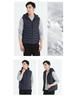 Men's Lightweight Down Vest - Sleeveless, Stand Collar, Short Style, Warm White Duck Down, Autumn/Winter Collection.