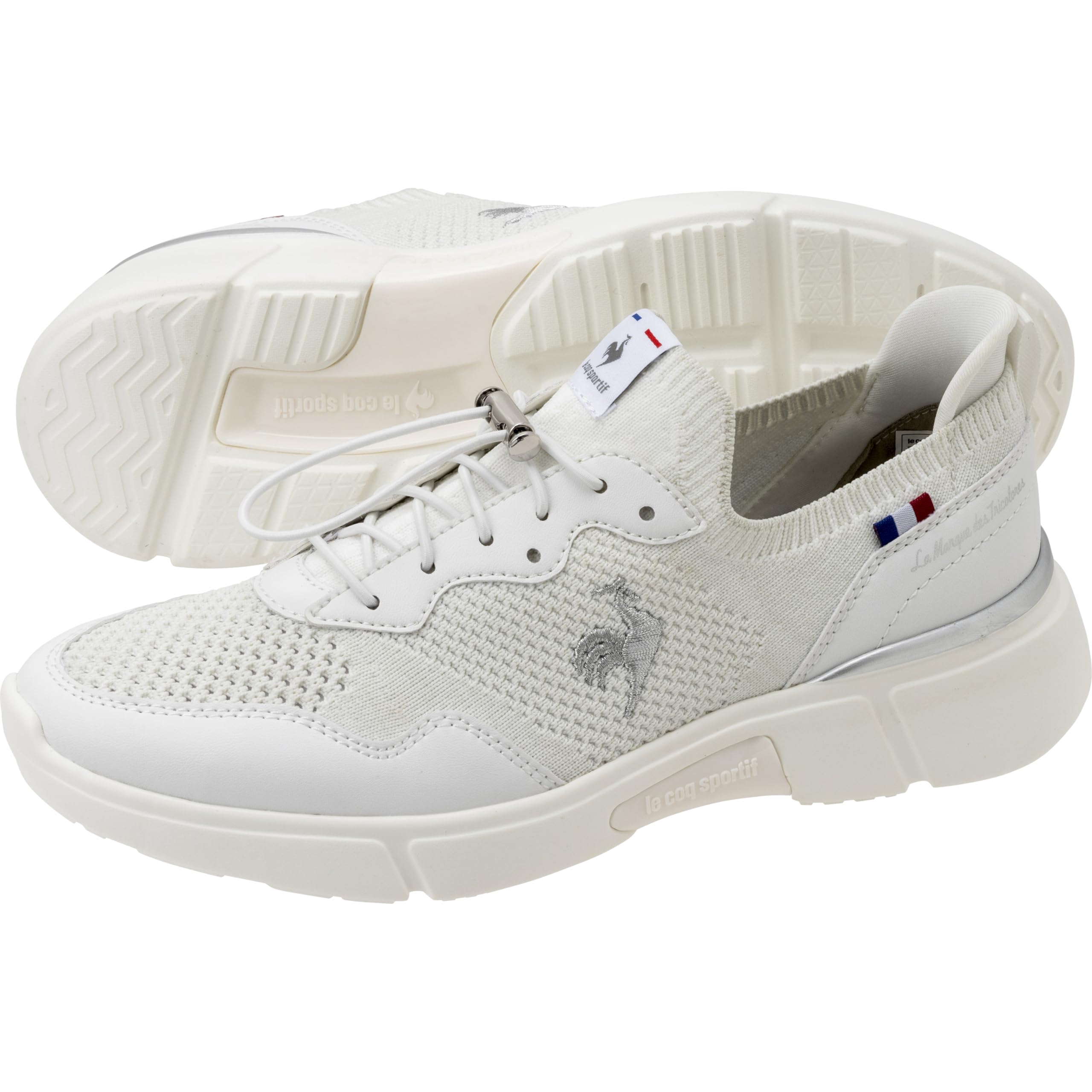 

Coq Loire Easy to Put 3E Water White cm [Le Sportif] Slip-on Sneakers, On, Running, Wide, Equivalent, Repellent, Drawcord, Women s, (QL3XJC01WH) 24.0