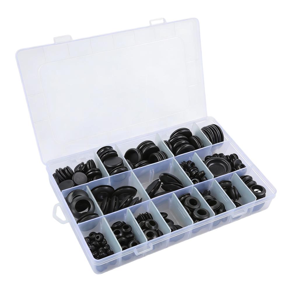 250pcs Natural Rubber Cable Gland Seals Set Assorted Sizes for Connector Protection Cable Entry and Electrical Maintenance