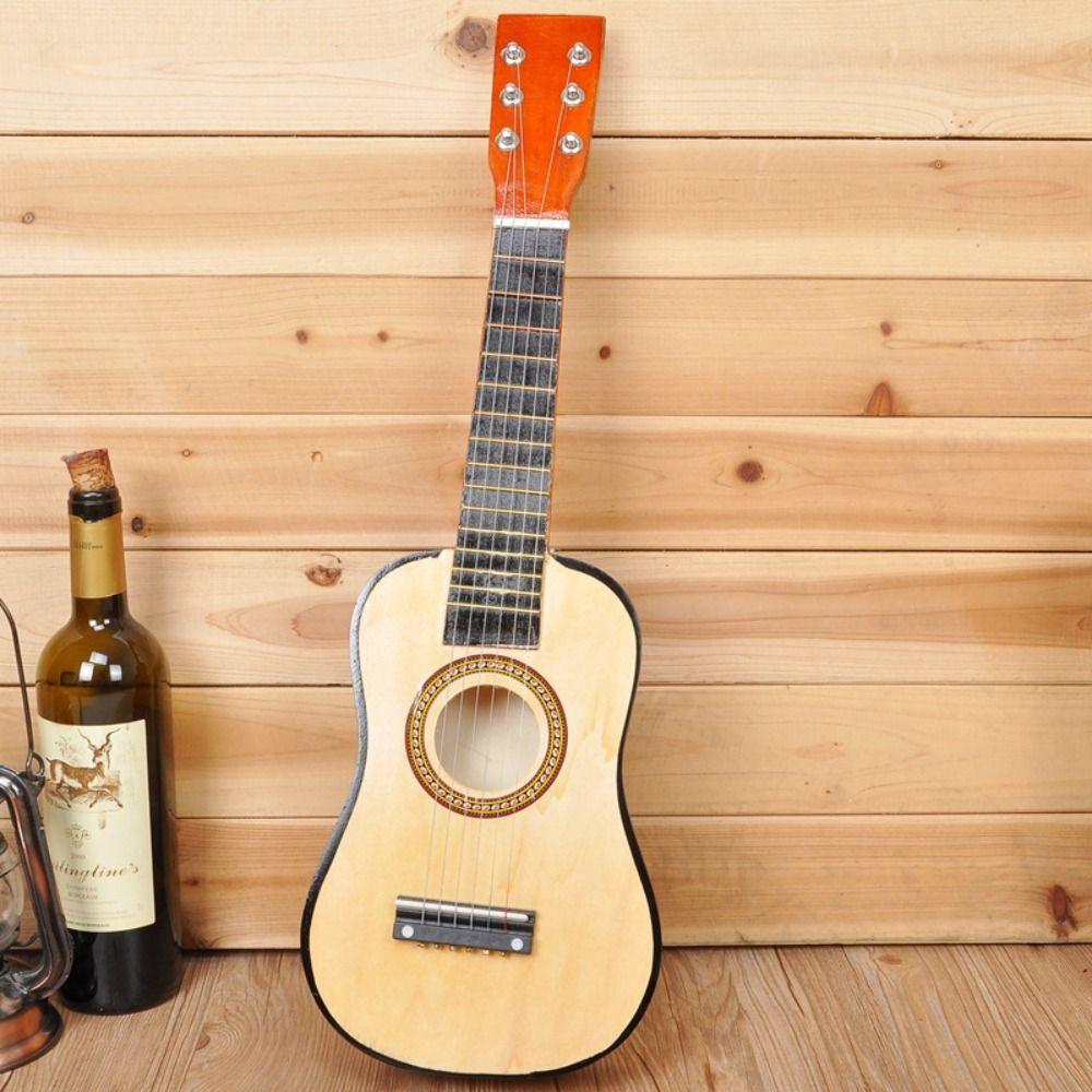 Masif Ahşap Çocuk Enstrümanı Oyuncak Klasik Müzik Aleti Oyuncak Çocuk Gitarı Başlangıç Seviyesi