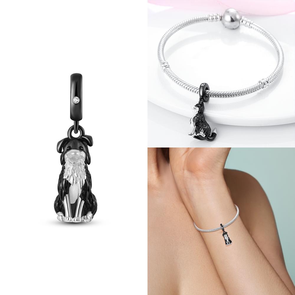 Heart Beads Cute Dog Cat Charms Copper Fit Original Pan Bracelet Diy Pet Paw Print Animal Beads For Bangle Making Fine Gift