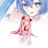Adorable Vocaloid Miku Hatsune Sitting Pose Cherry Blossom Pvc Figure Model For Collectors