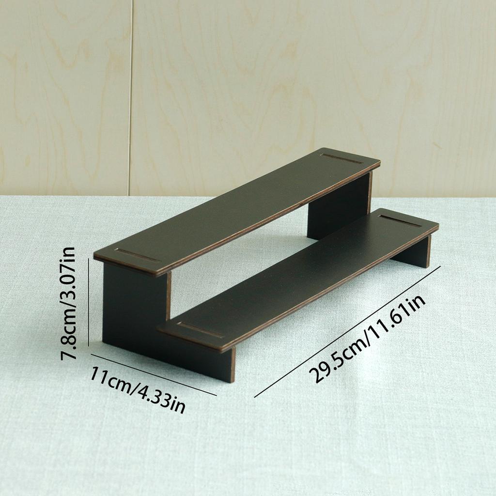 Wood Step Display Stand Hair Clip Bracelet Watche Storage Rack Figure Doll Jewelry Showcase Earrings Rings