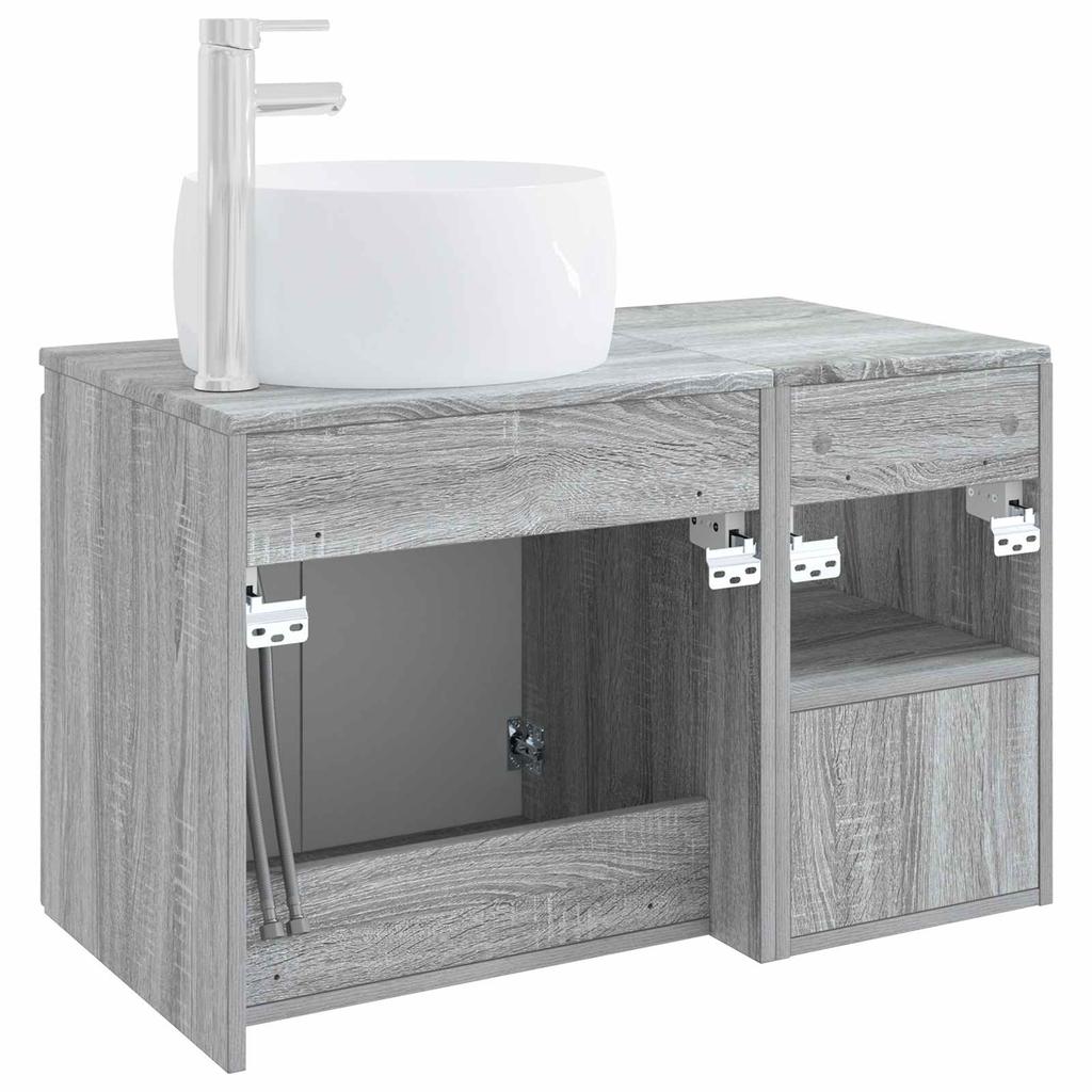 Bathroom Furniture Set 2 Pcs Grey Sonoma Engineered Wood