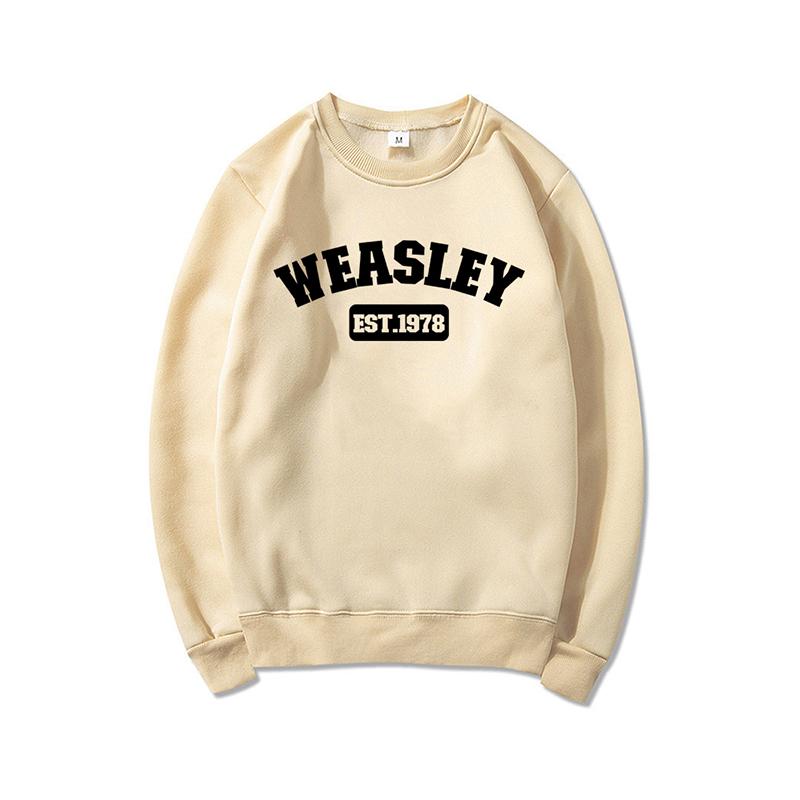 Weasley Est 1978 Sweatshirt Weasley Twins HP Inspired Sweatshirt Unisex Graphic Hoodies Long Sleeve Women Pullovers Tops