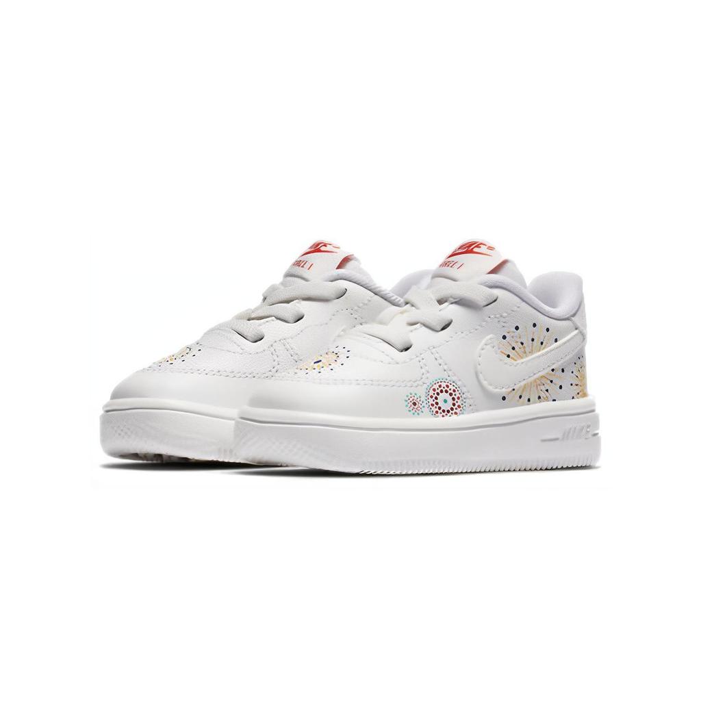 Nike Air Force 1 18 QS Mid Top Skateboard Shoes White Infant And Toddler AO2092-100