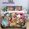 Set cu cuvertură și fețe de pernă cu model de desene animate Decorare casă Cadou de ziua de naștere (1 * husă de pilotă + 2 * fețe de pernă, fără miez)