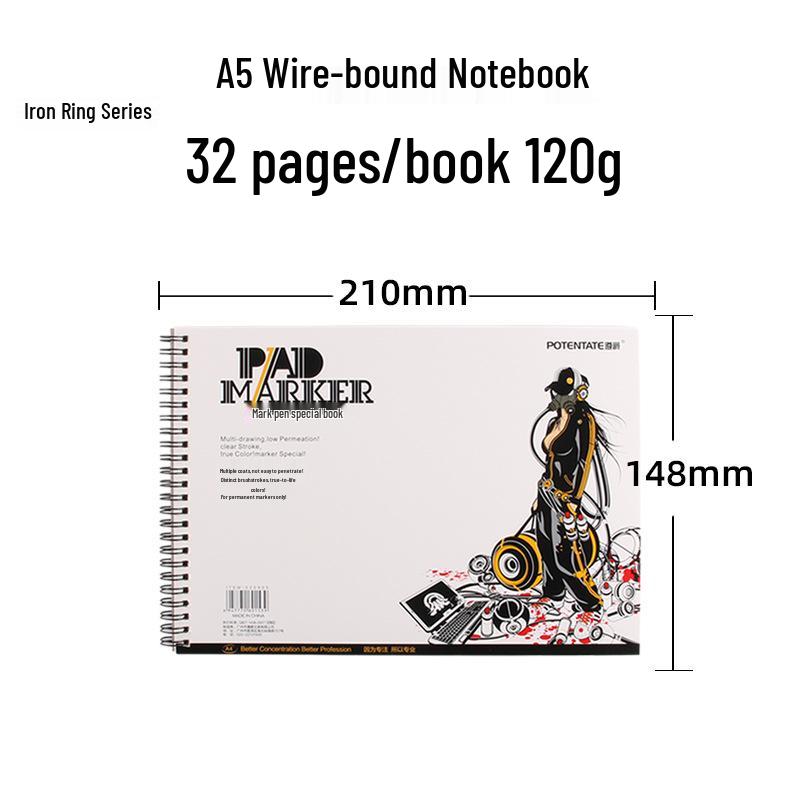 ZunJue A3/A4 Anime Art Loose-leaf Mark Pen Drawing Book Marker Pen Book