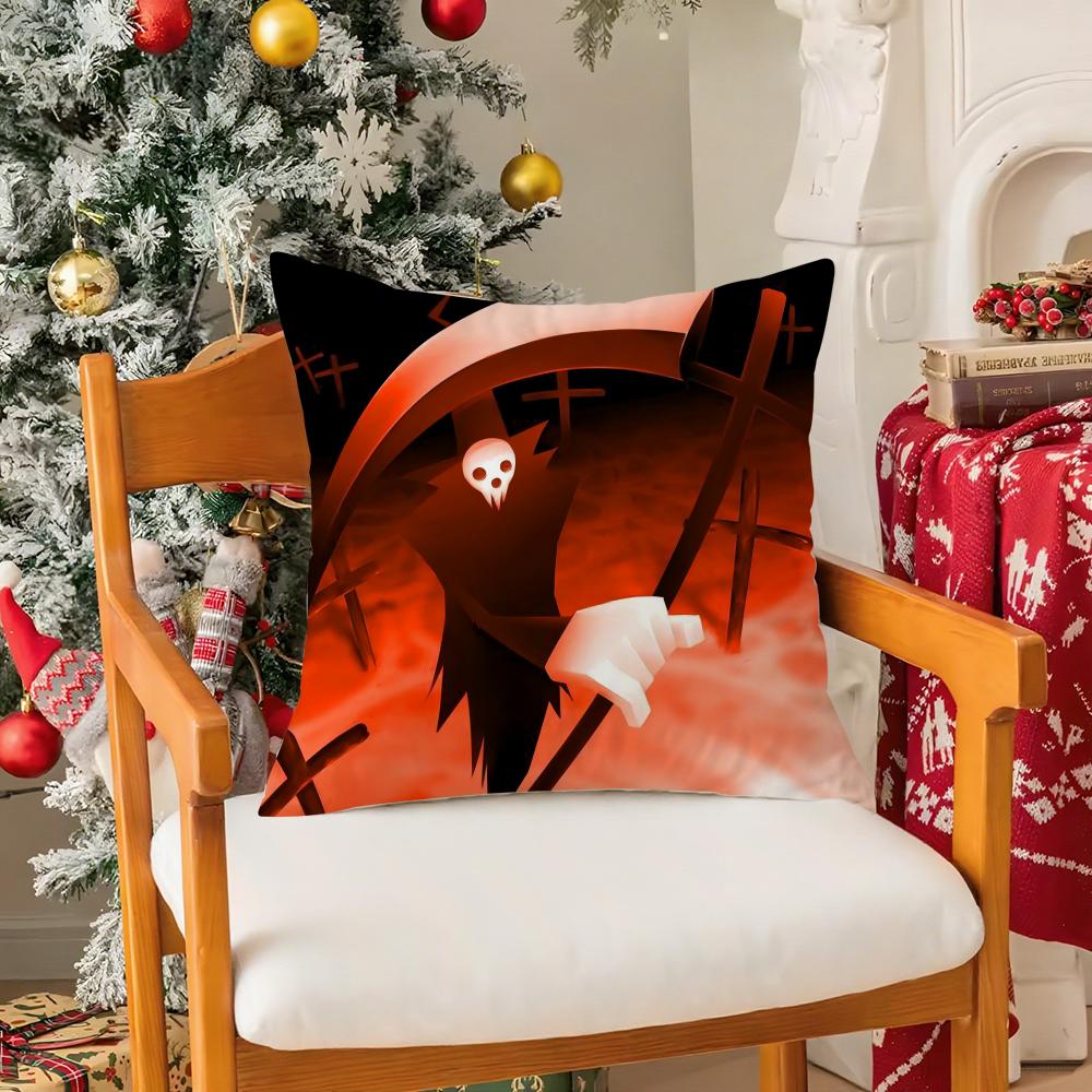 Аниме S-Soul Eater Наволочка Шелковистая Элегантный Комфорт Диван-кровать Невидимая Молния 30cmx30cm