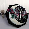 1pc Moon Butterfly Automatic Open/close Folding Compact Umbrella, 8-Rib Sturdy Canopy, Lightweight Portable, Everyday Use, Gift, Outdoor Umbrella, Tra